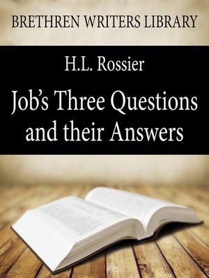cover image of Job's Three Questions and their Answers